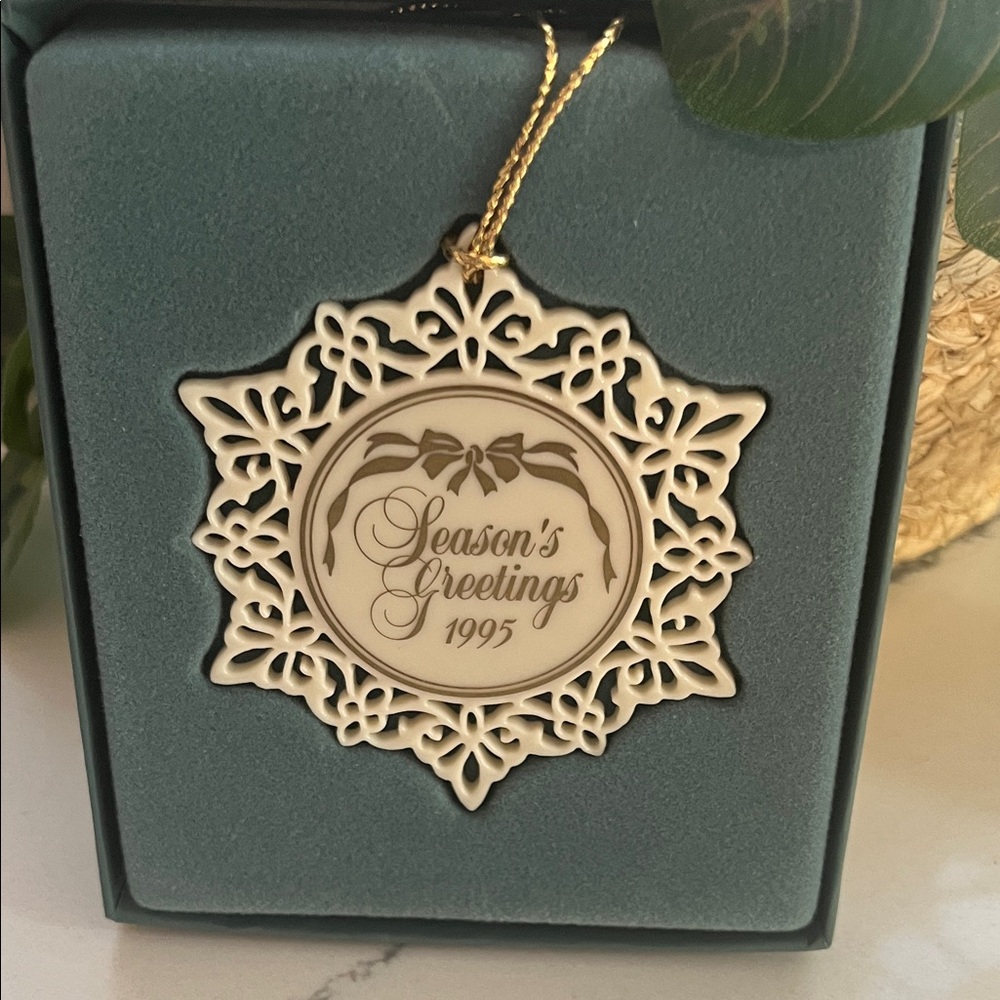 Lenox Season's Greetings Snowflake Ornament